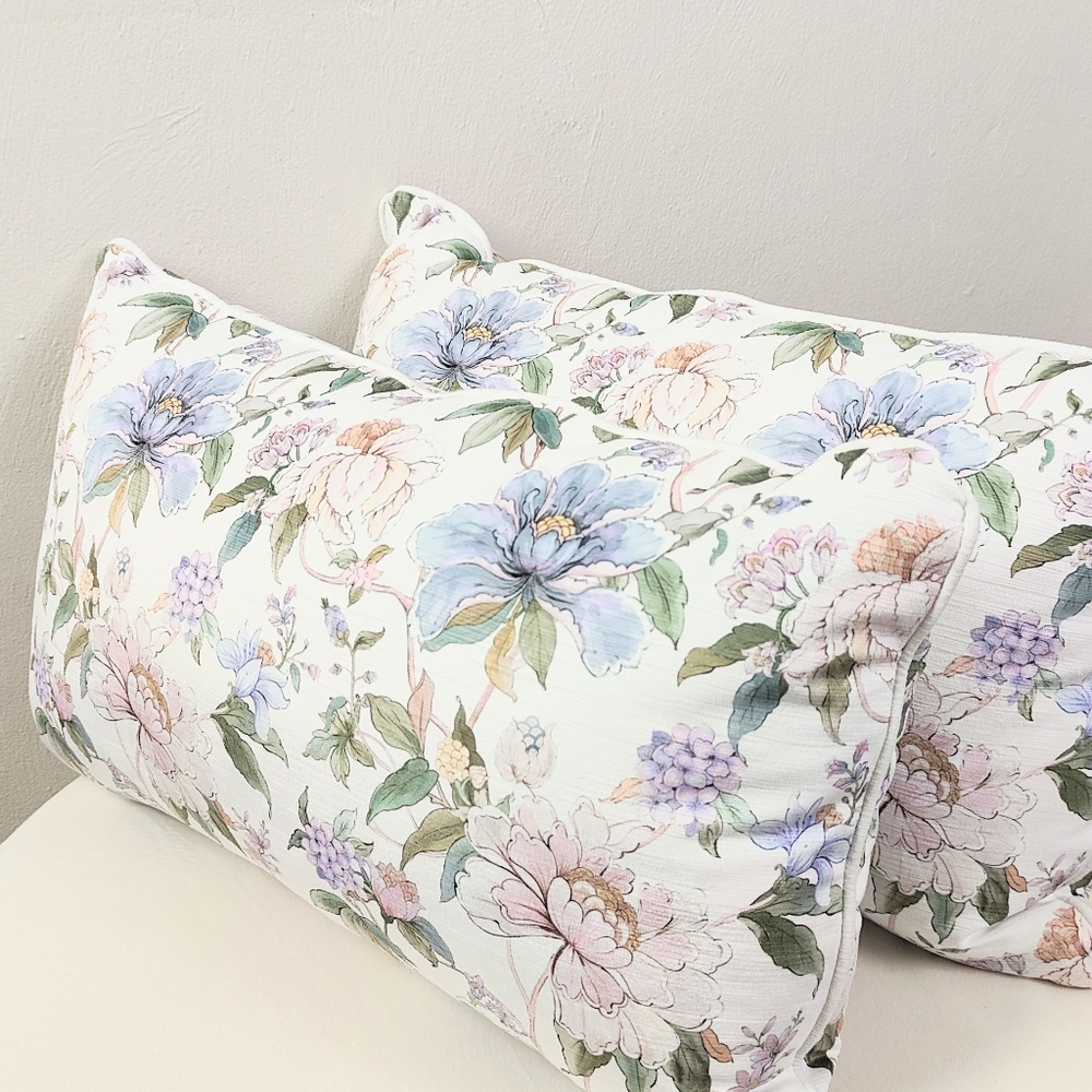 NEW! Maison Mason 2pc Pillow Set Floral Decorative Rectangle Down Alternative